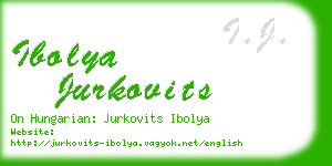 ibolya jurkovits business card